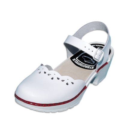 Tr�skosandal Marie Vit Matt